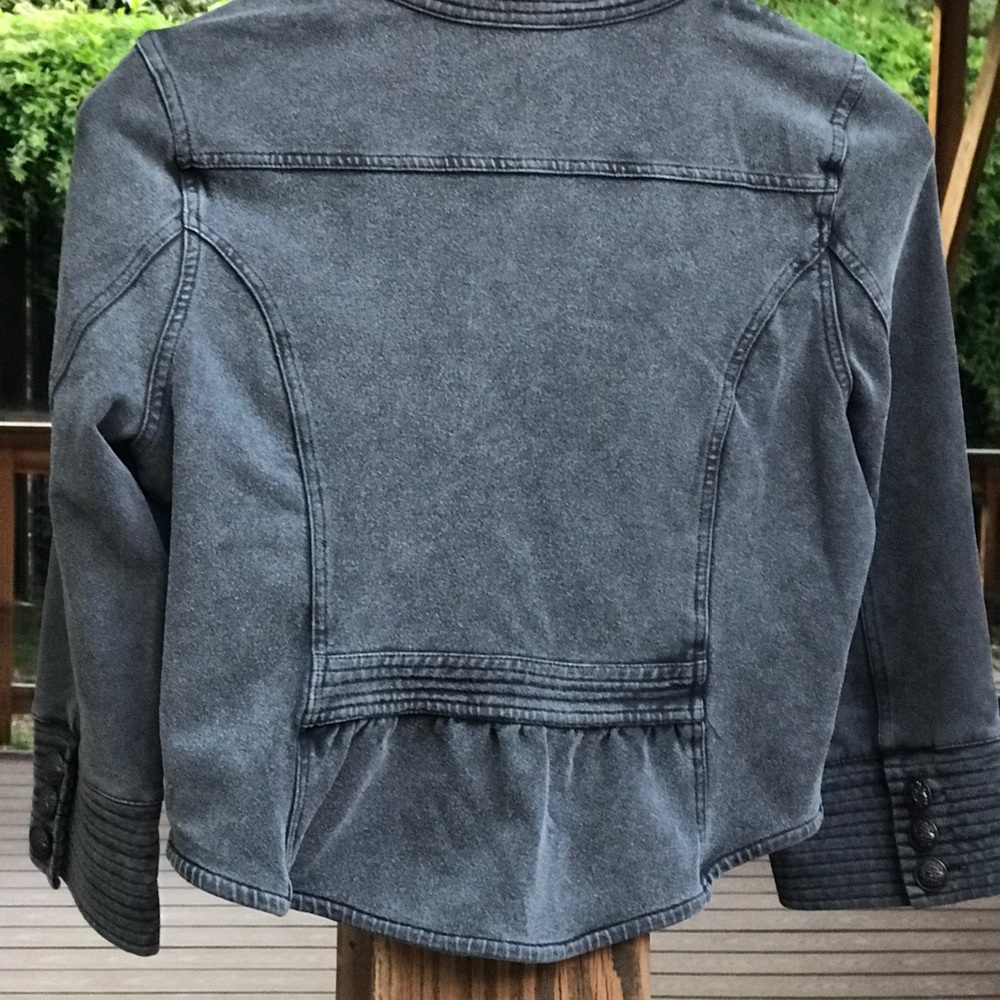 🎈INC Crop Gray Jacket L a EUC - Picture 2 of 2
